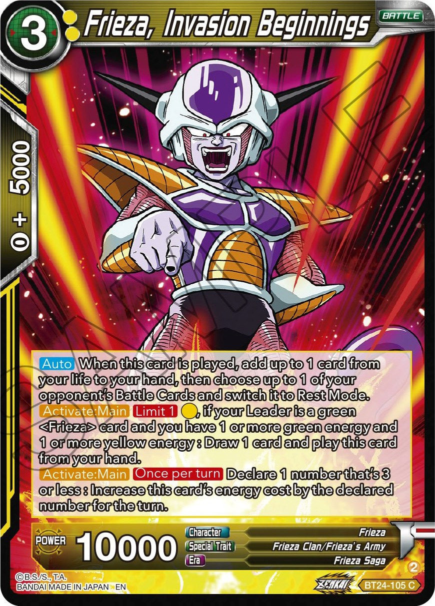 Frieza, Invasion Beginnings (BT24-105) [Beyond Generations] | Shuffle n Cut Hobbies & Games