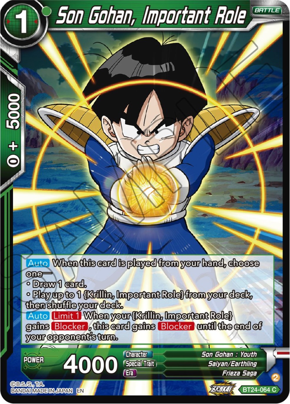 Son Gohan, Important Role (BT24-064) [Beyond Generations] | Shuffle n Cut Hobbies & Games