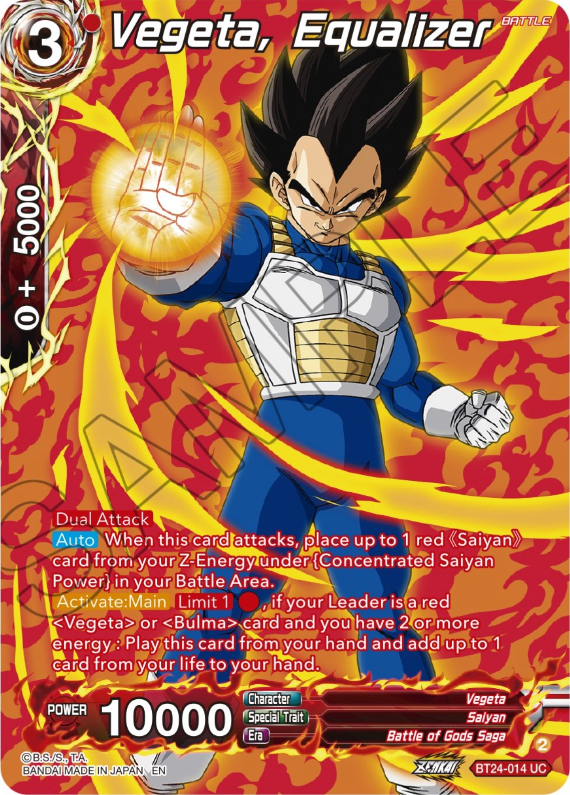 Vegeta, Equalizer (Collector Booster) (BT24-014) [Beyond Generations] | Shuffle n Cut Hobbies & Games