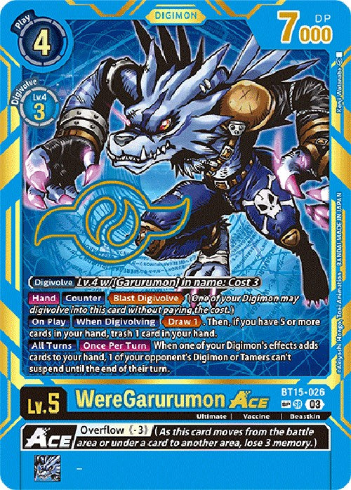 WereGarurumon Ace (Special Rare) [BT15-026] [Exceed Apocalypse] | Shuffle n Cut Hobbies & Games