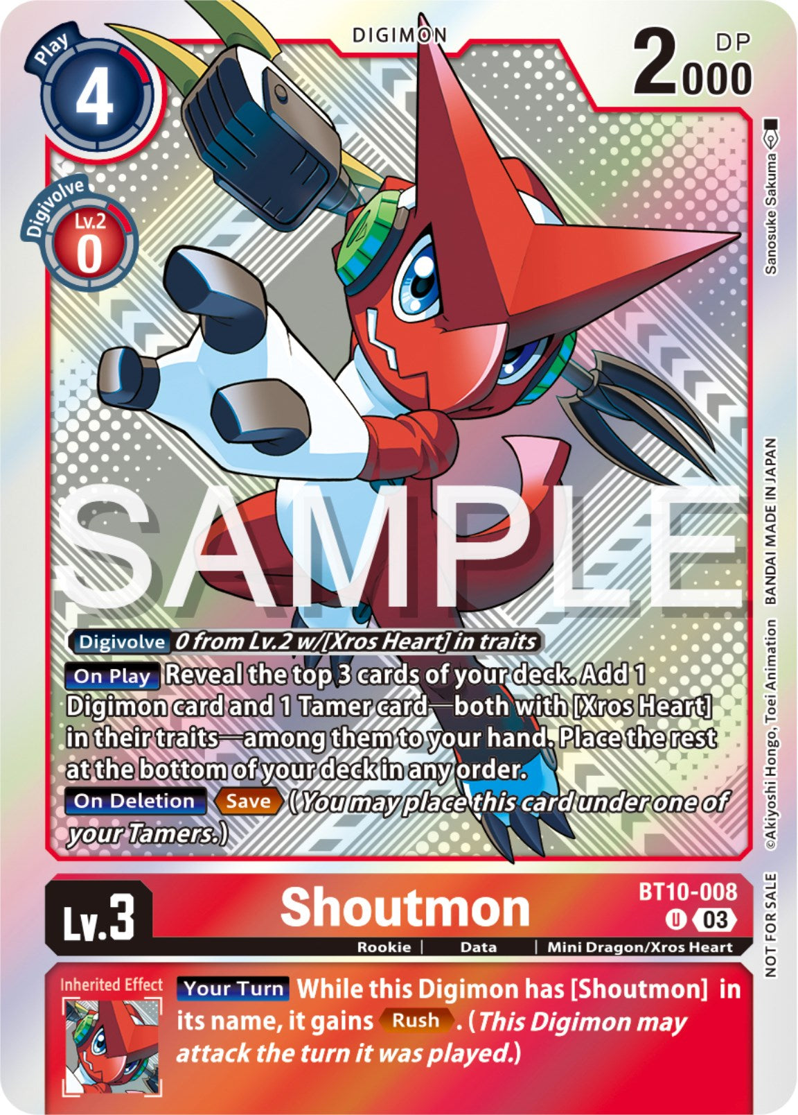 Shoutmon [BT10-008] (Exceed Apocalypse Pre-Release Winner) [Exceed Apocalypse Pre-Release Cards] | Shuffle n Cut Hobbies & Games