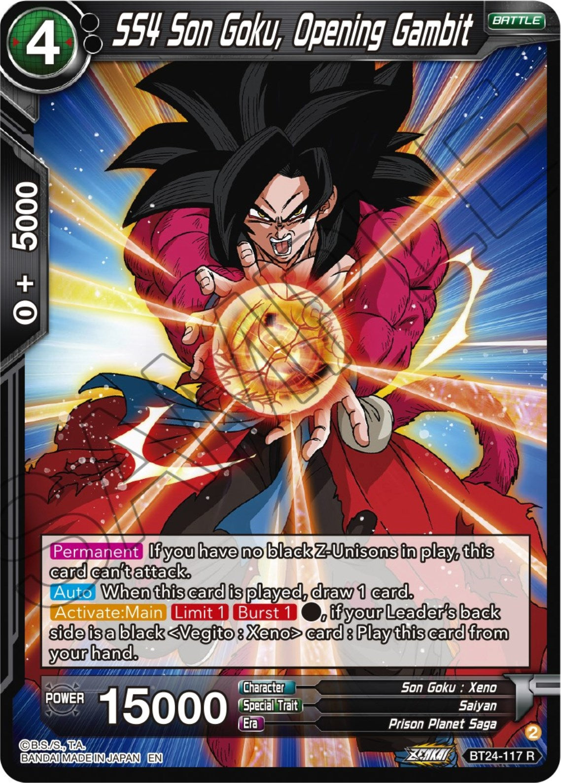 SS4 Son Goku, Opening Gambit (BT24-117) [Beyond Generations] | Shuffle n Cut Hobbies & Games