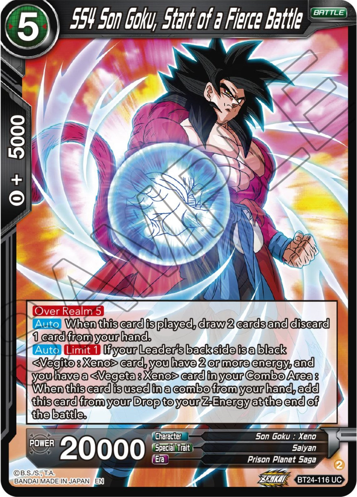 SS4 Son Goku, Starts of a Fierce Battle (BT24-116) [Beyond Generations] | Shuffle n Cut Hobbies & Games