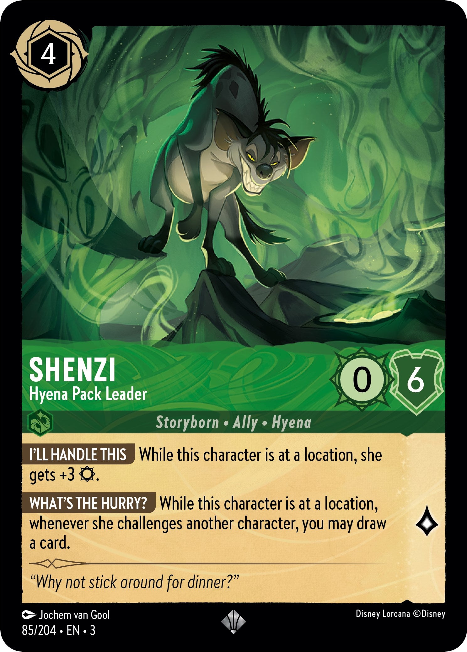 Shenzi - Hyena Pack Leader (85//204) [Into the Inklands] | Shuffle n Cut Hobbies & Games