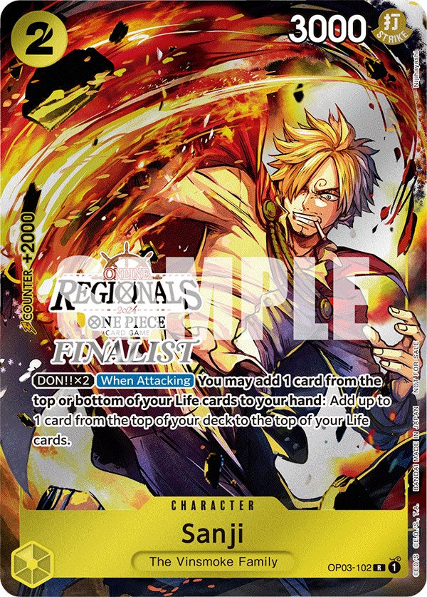 Sanji (Online Regional 2024) [Finalist] [One Piece Promotion Cards] | Shuffle n Cut Hobbies & Games