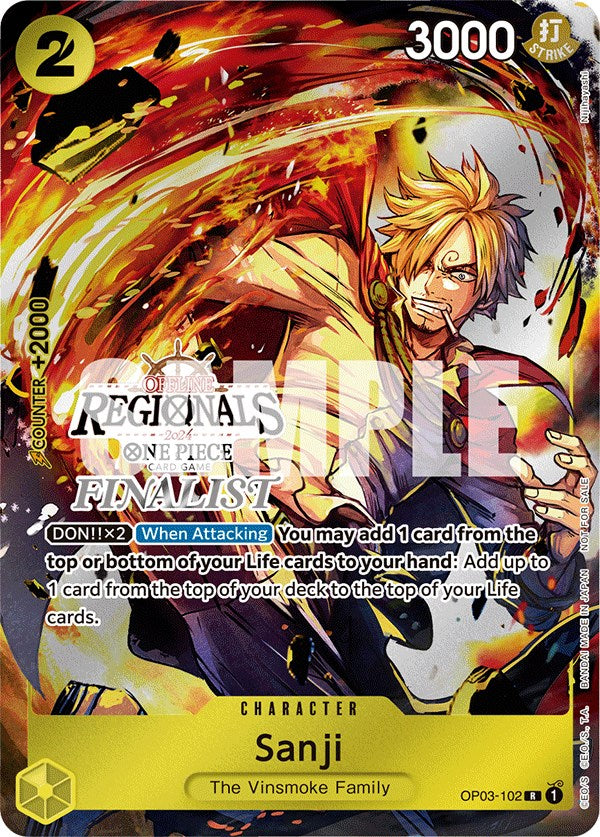 Sanji (Offline Regional 2024) [Finalist] [One Piece Promotion Cards] | Shuffle n Cut Hobbies & Games