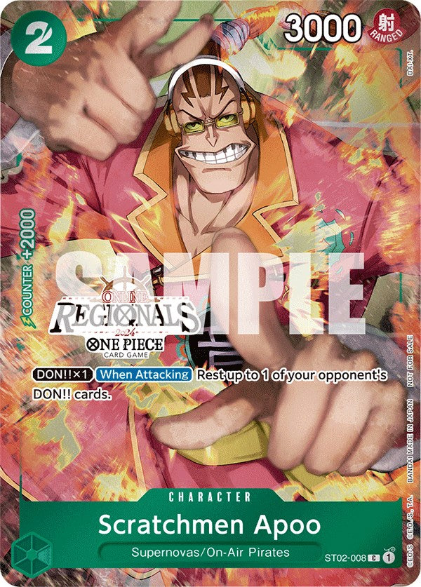 Scratchmen Apoo (Online Regional 2024) [Participant] [One Piece Promotion Cards] | Shuffle n Cut Hobbies & Games