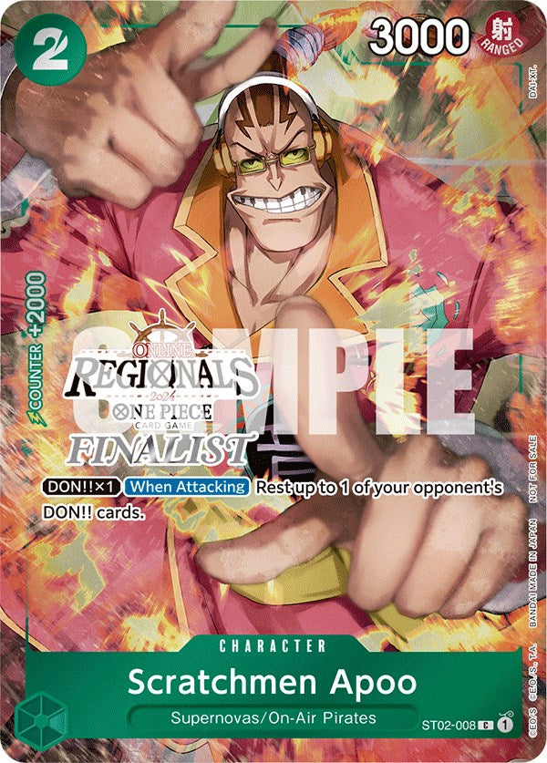 Scratchmen Apoo (Online Regional 2024) [Finalist] [One Piece Promotion Cards] | Shuffle n Cut Hobbies & Games