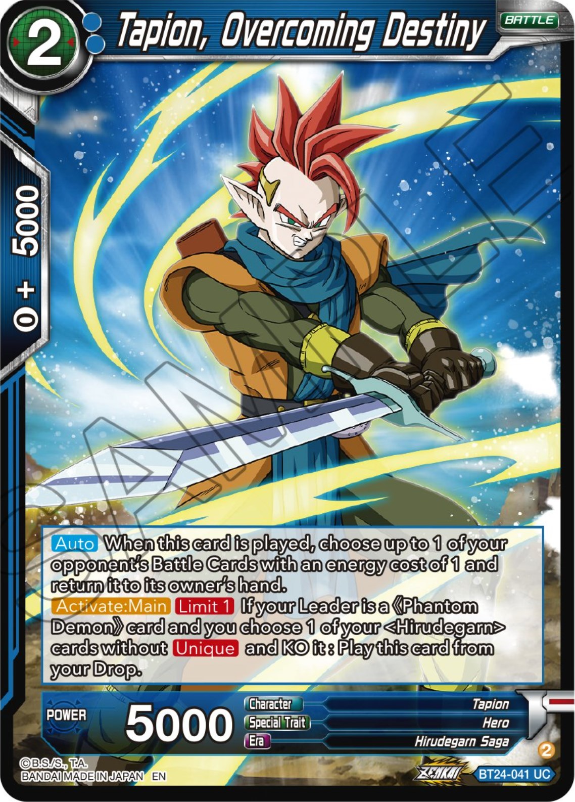 Tapion, Overcoming Destiny (BT24-041) [Beyond Generations] | Shuffle n Cut Hobbies & Games