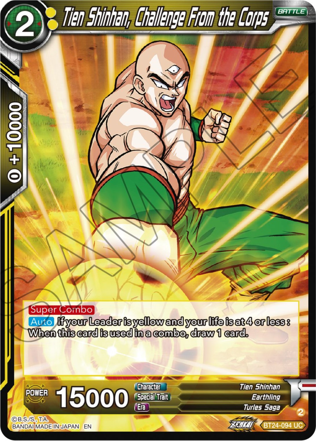 Tien Shinhan, Challenge From the Corps (BT24-094) [Beyond Generations] | Shuffle n Cut Hobbies & Games