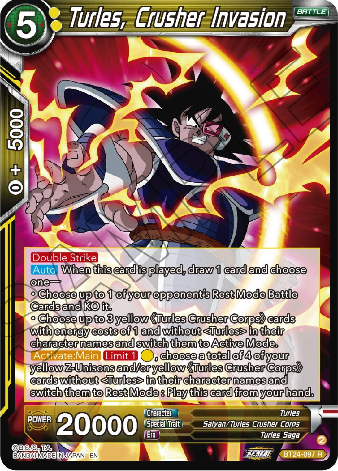 Turles, Crusher Invasion (BT24-097) [Beyond Generations] | Shuffle n Cut Hobbies & Games