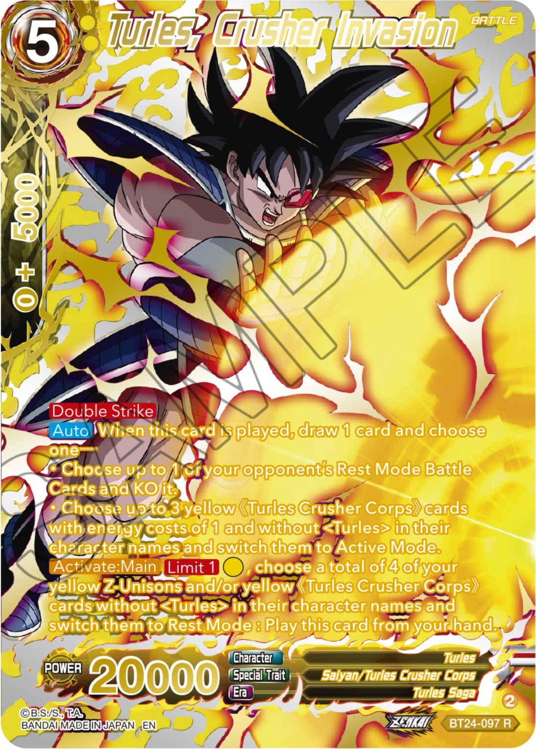 Turles, Crusher Invasion (Collector Booster) (BT24-097) [Beyond Generations] | Shuffle n Cut Hobbies & Games