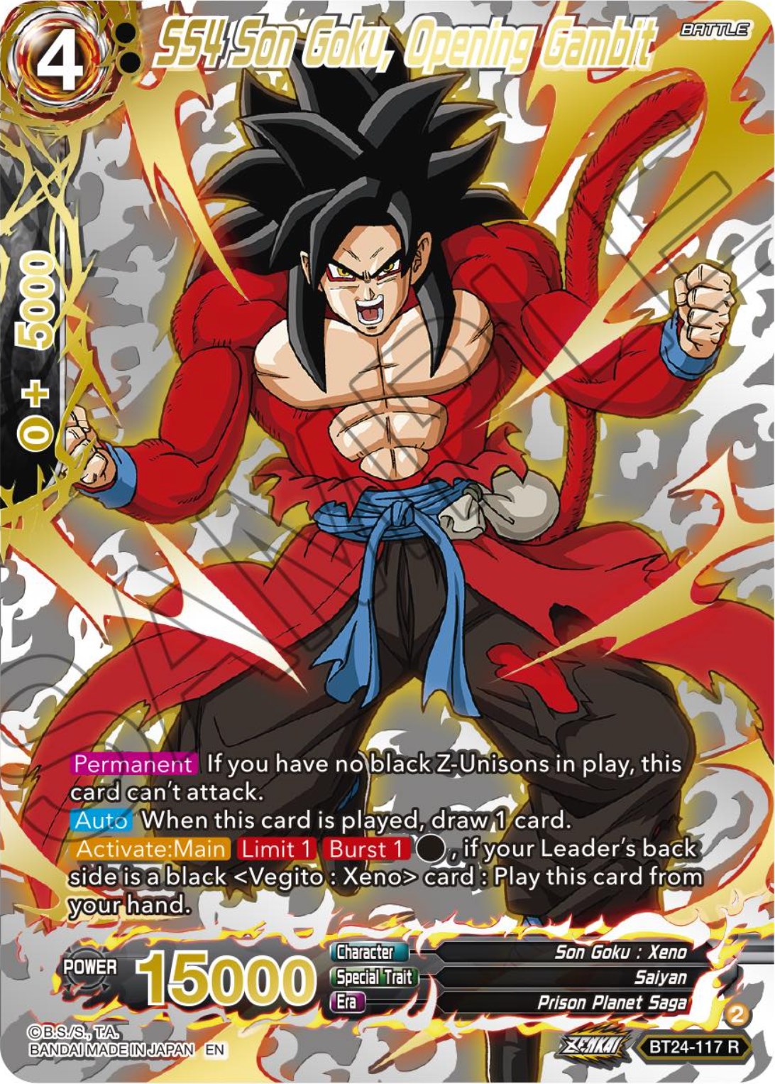 SS4 Son Goku, Opening Gambit (Collector Booster) (BT24-117) [Beyond Generations] | Shuffle n Cut Hobbies & Games