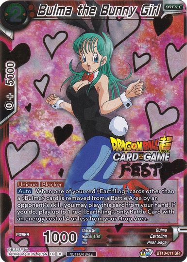 Bulma the Bunny Girl (Card Game Fest 2022) (BT10-011) [Tournament Promotion Cards] | Shuffle n Cut Hobbies & Games