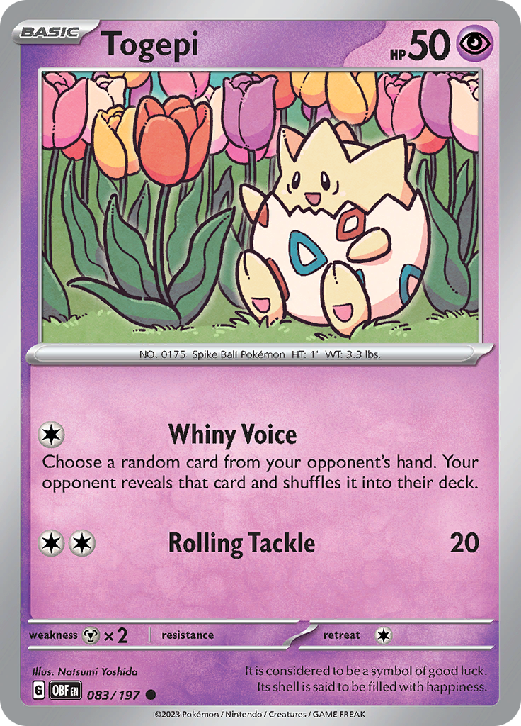 Togepi (083/197) [Scarlet & Violet: Obsidian Flames] | Shuffle n Cut Hobbies & Games