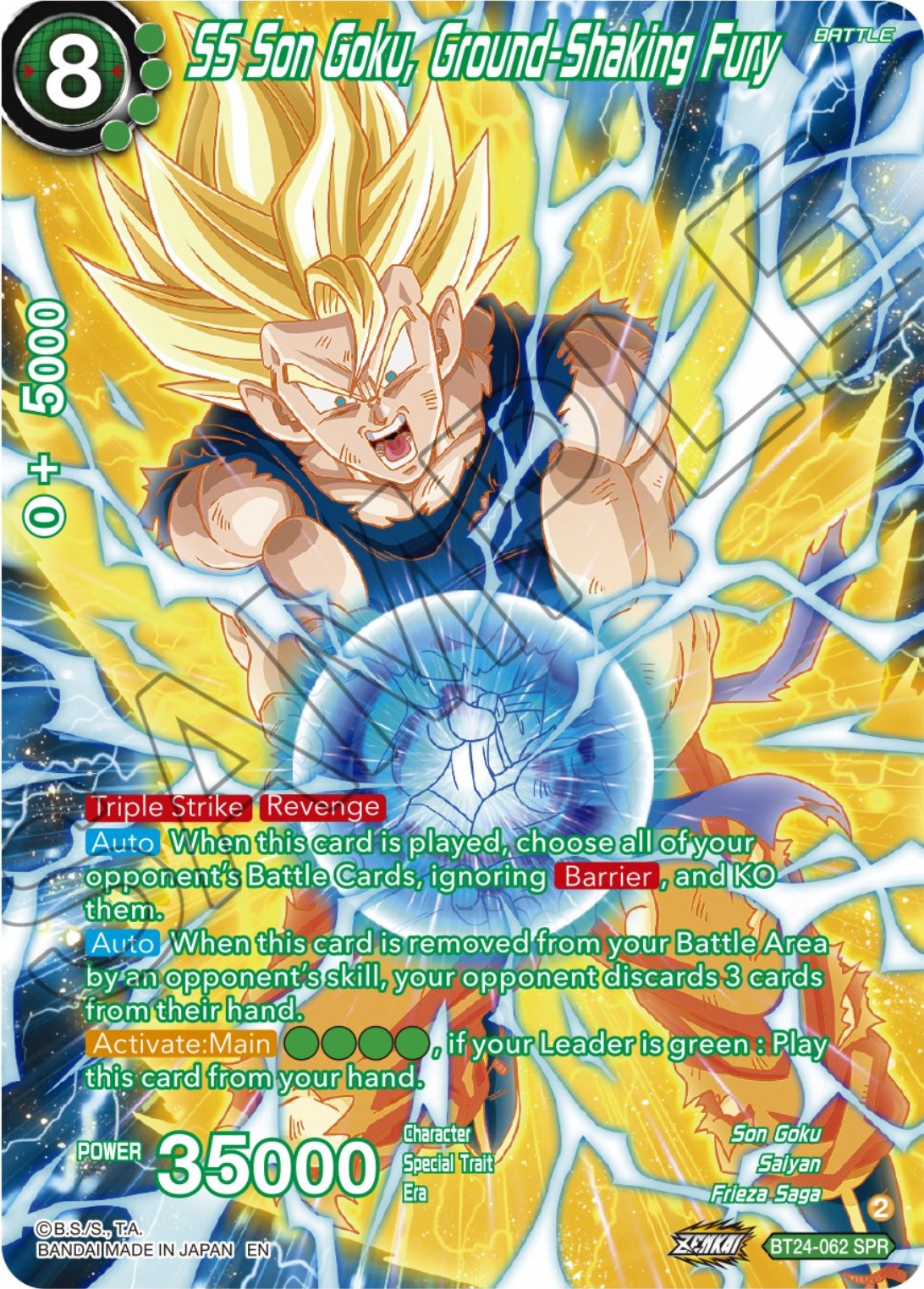 SS Son Goku, Ground-Shaking Fury (SPR) (BT24-062) [Beyond Generations] | Shuffle n Cut Hobbies & Games