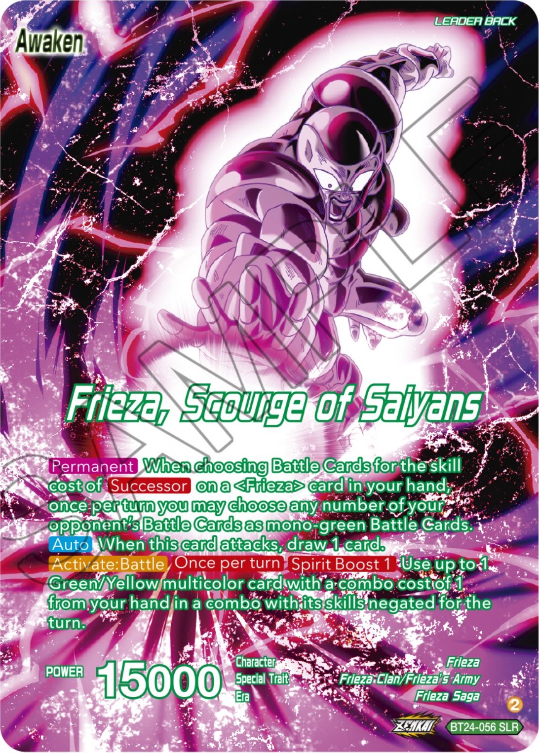 Frieza // Frieza, Scourge of Saiyans (SLR) (BT24-056) [Beyond Generations] | Shuffle n Cut Hobbies & Games