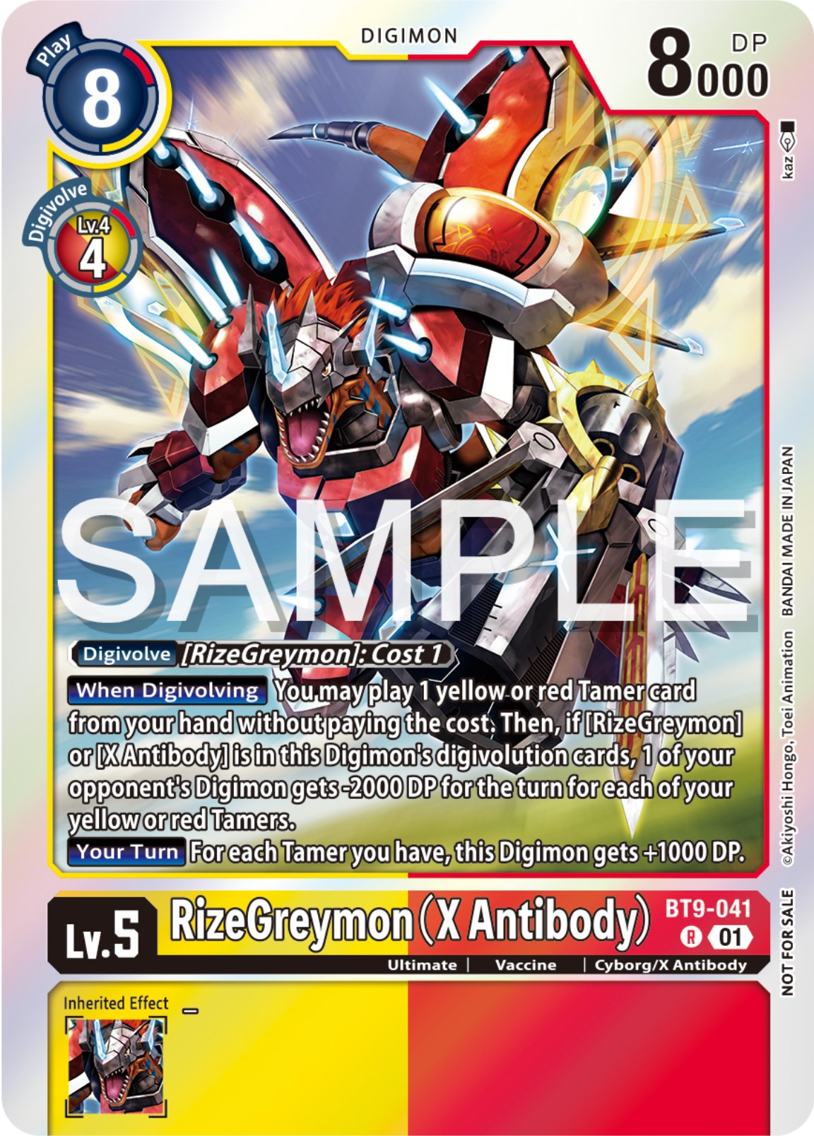 RizeGreymon (X Antibody) [BT9-041] (Event Pack 6) [X Record Promos] | Shuffle n Cut Hobbies & Games