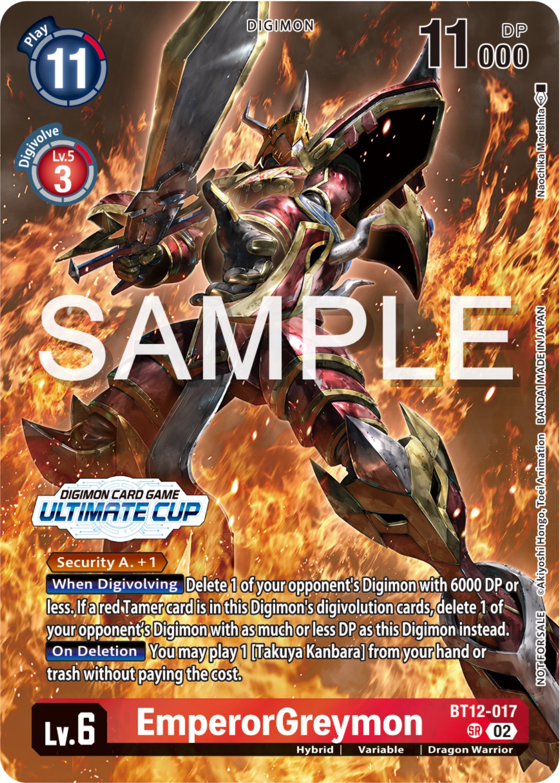 EmperorGreymon [BT12-017] (Ultimate Cup 2024) [Across Time Promos] | Shuffle n Cut Hobbies & Games