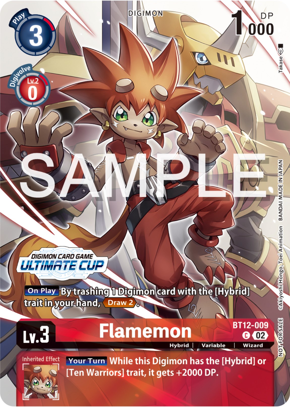 Flamemon [BT12-009] (Ultimate Cup 2024) [Across Time Promos] | Shuffle n Cut Hobbies & Games