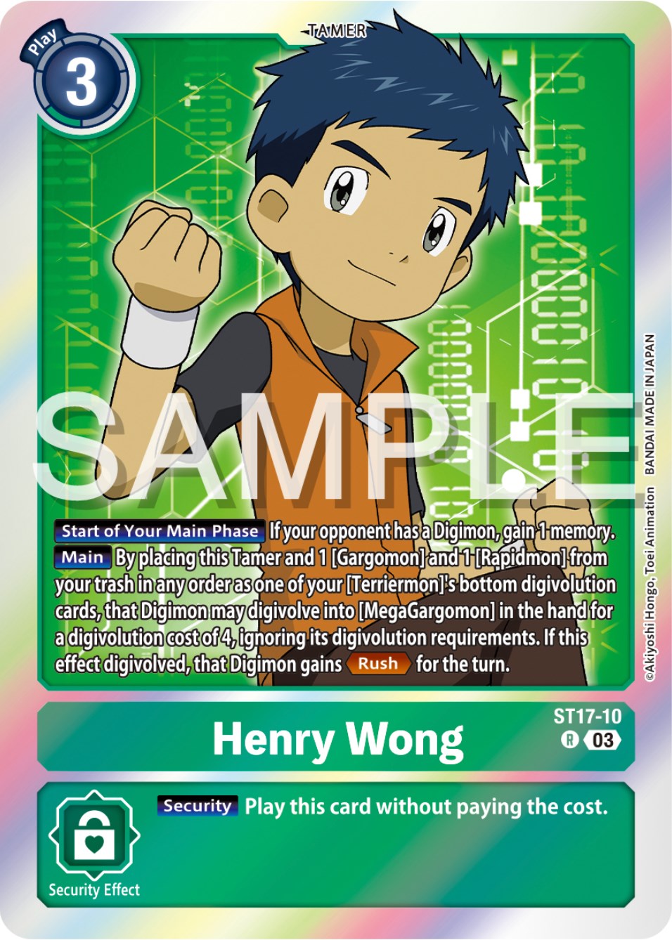 Henry Wong [ST17-10] [Starter Deck: Double Typhoon Advanced Deck Set] | Shuffle n Cut Hobbies & Games