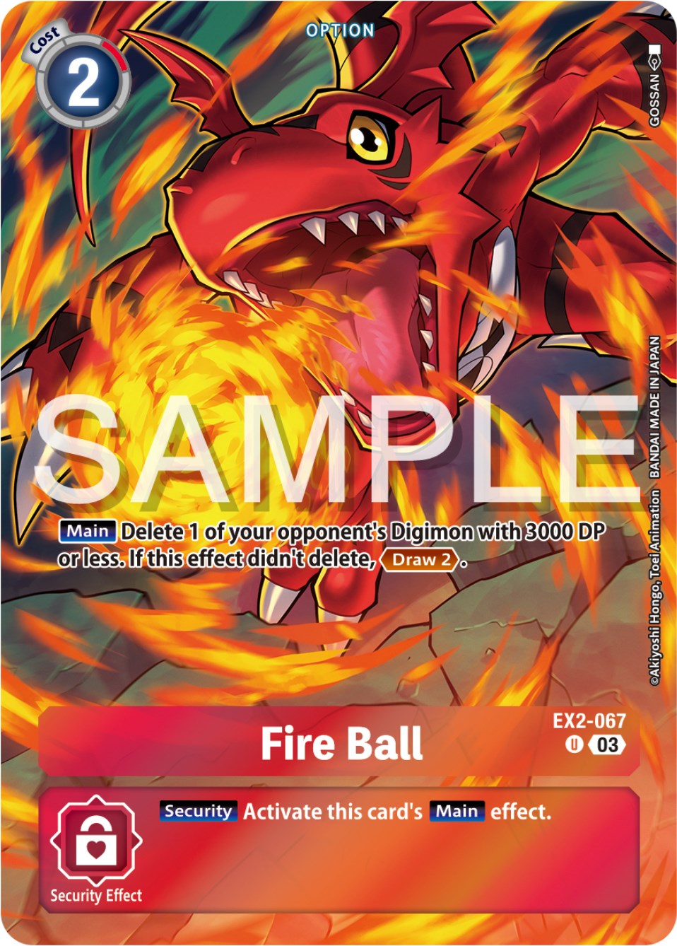 Fire Ball [EX2-067] (Reprint) [Starter Deck: Double Typhoon Advanced Deck Set] | Shuffle n Cut Hobbies & Games