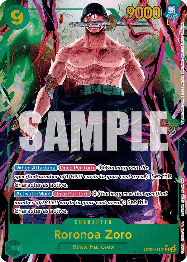 Roronoa Zoro (Alternate Art) [Wings of the Captain] | Shuffle n Cut Hobbies & Games