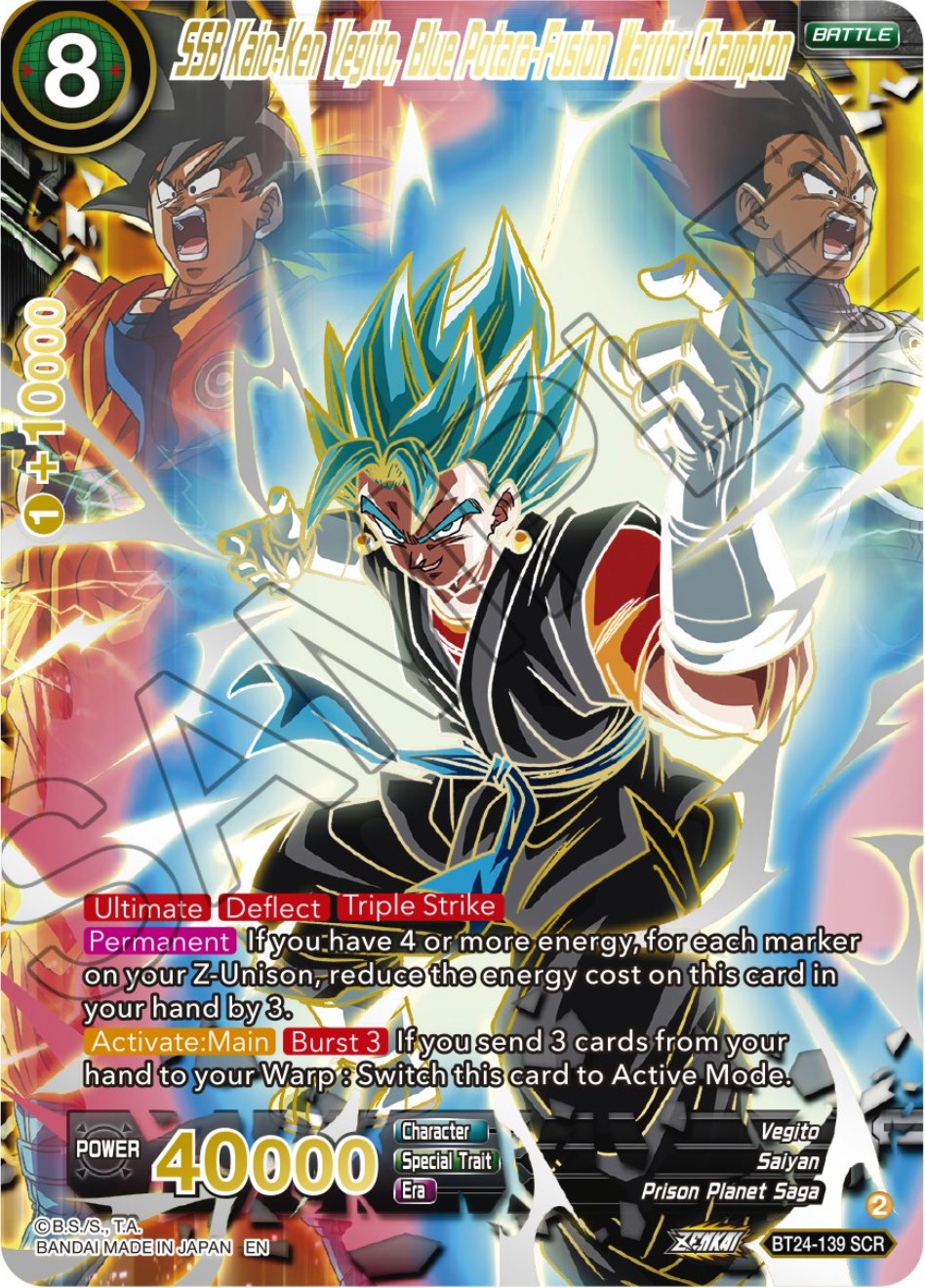 SSB Kaio-Ken Vegito, Blue Potara-Fusion Warrior Champion (Collector Booster) (BT24-139) [Beyond Generations] | Shuffle n Cut Hobbies & Games