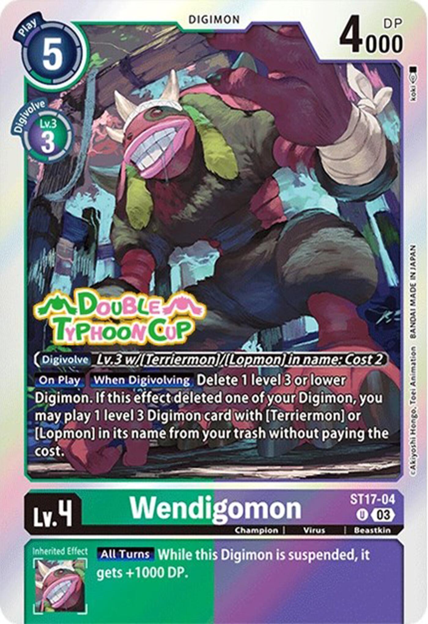 Wendigomon [ST17-04] [Starter Deck: Double Typhoon Advanced Deck Set Pre-Release Cards] | Shuffle n Cut Hobbies & Games