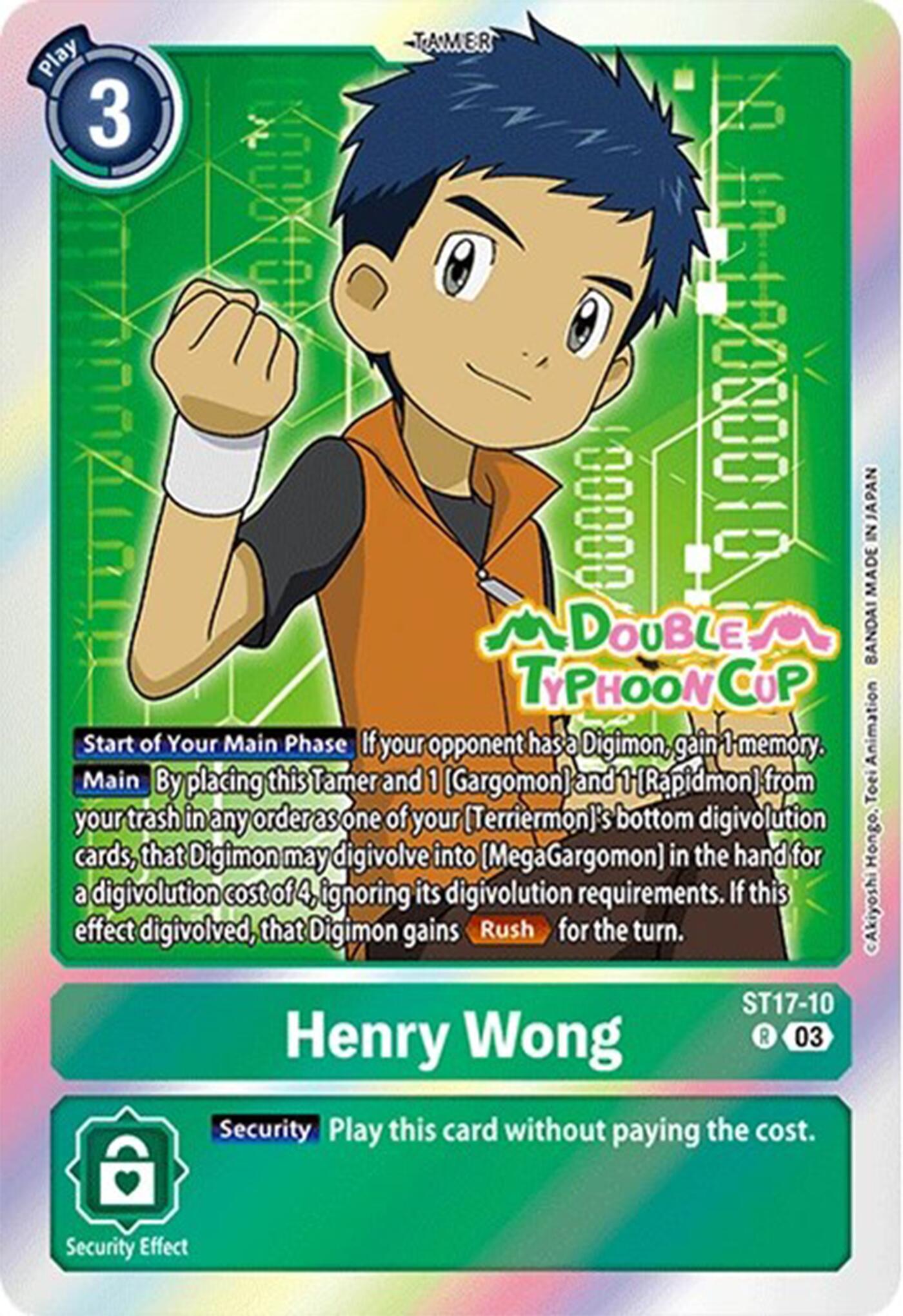 Henry Wong [ST17-10] [Starter Deck: Double Typhoon Advanced Deck Set Pre-Release Cards] | Shuffle n Cut Hobbies & Games