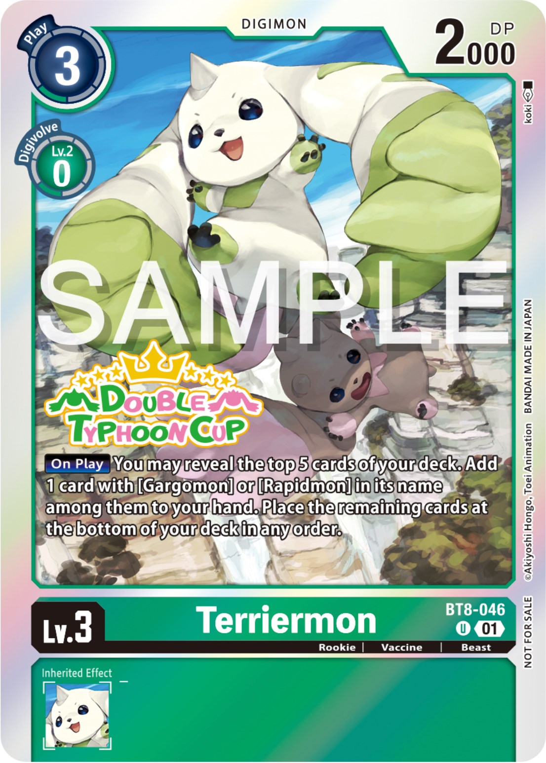 Terriermon [BT8-046] (Double Typhoon Cup Winner) [New Awakening] | Shuffle n Cut Hobbies & Games