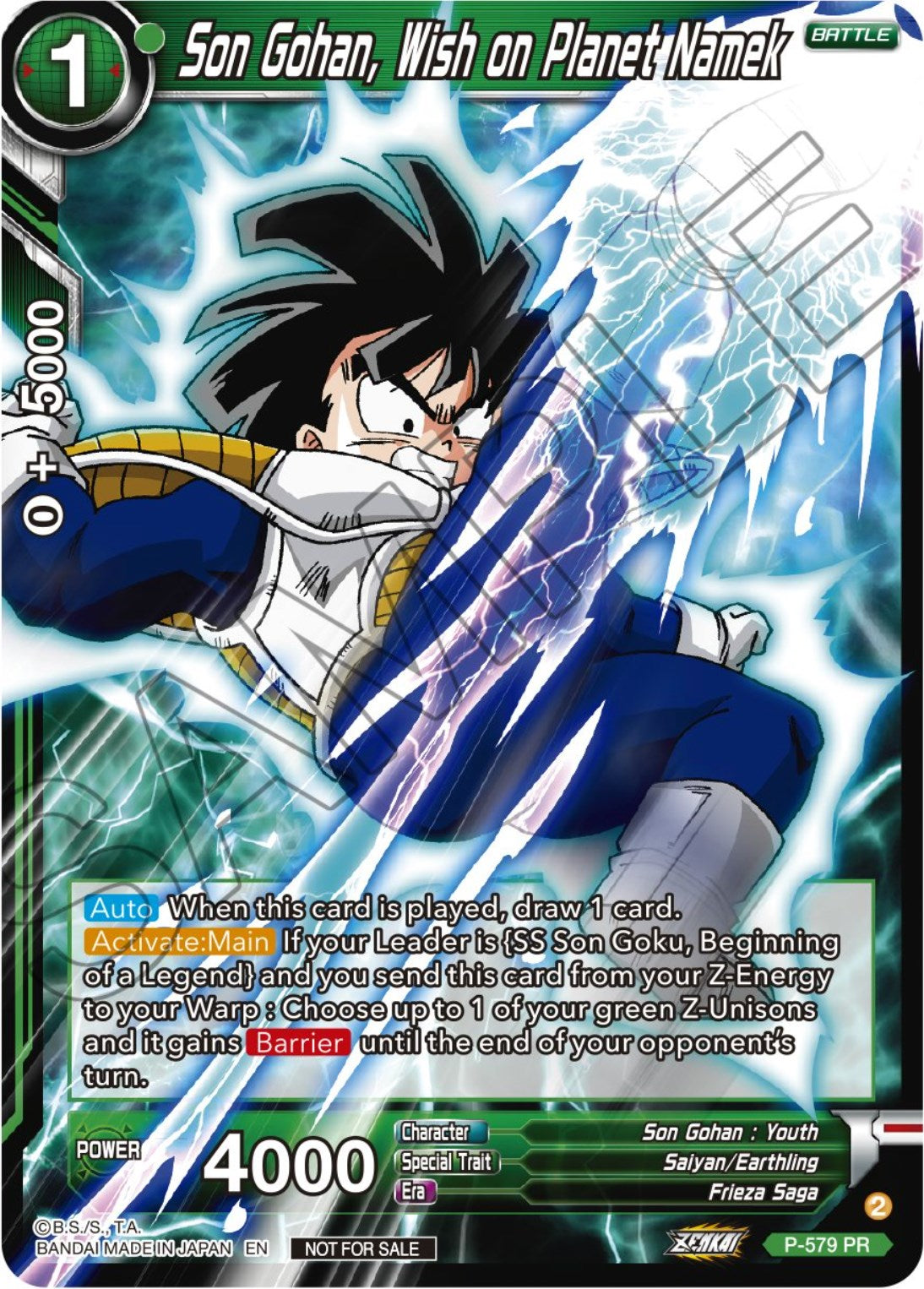 Son Gohan, Wish on Planet Namek (Zenkai Series Tournament Pack Vol.7) (P-579) [Tournament Promotion Cards] | Shuffle n Cut Hobbies & Games