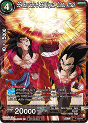 SS4 Son Goku & SS4 Vegeta, Combo Attack (Zenkai Series Tournament Pack Vol.7) (P-585) [Tournament Promotion Cards] | Shuffle n Cut Hobbies & Games