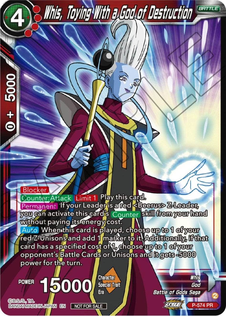 Whis, Toying With a God of Destruction (Zenkai Series Tournament Pack Vol.7) (P-574) [Tournament Promotion Cards] | Shuffle n Cut Hobbies & Games