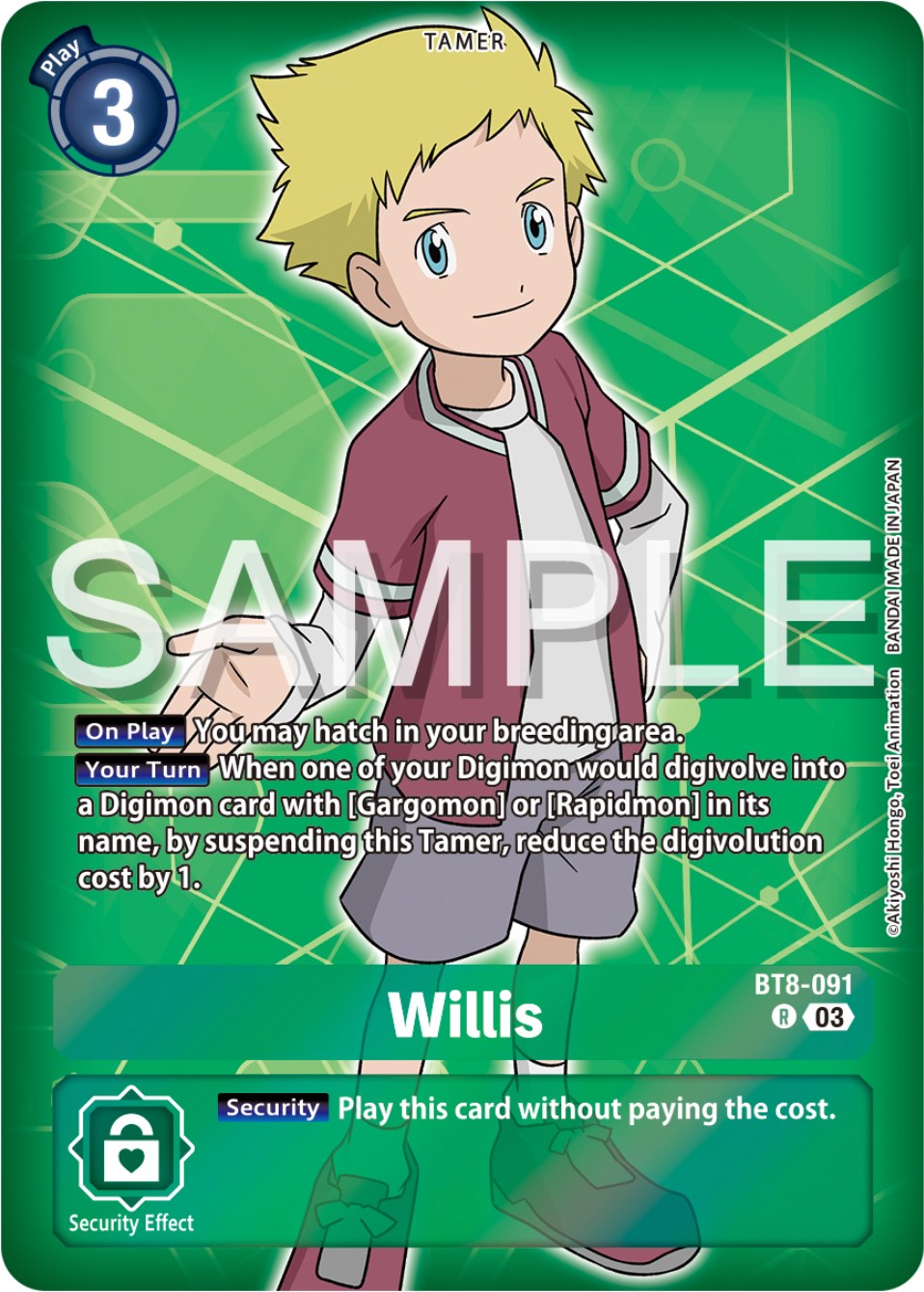 Willis [BT8-091] (Reprint) [Starter Deck: Double Typhoon Advanced Deck Set] | Shuffle n Cut Hobbies & Games