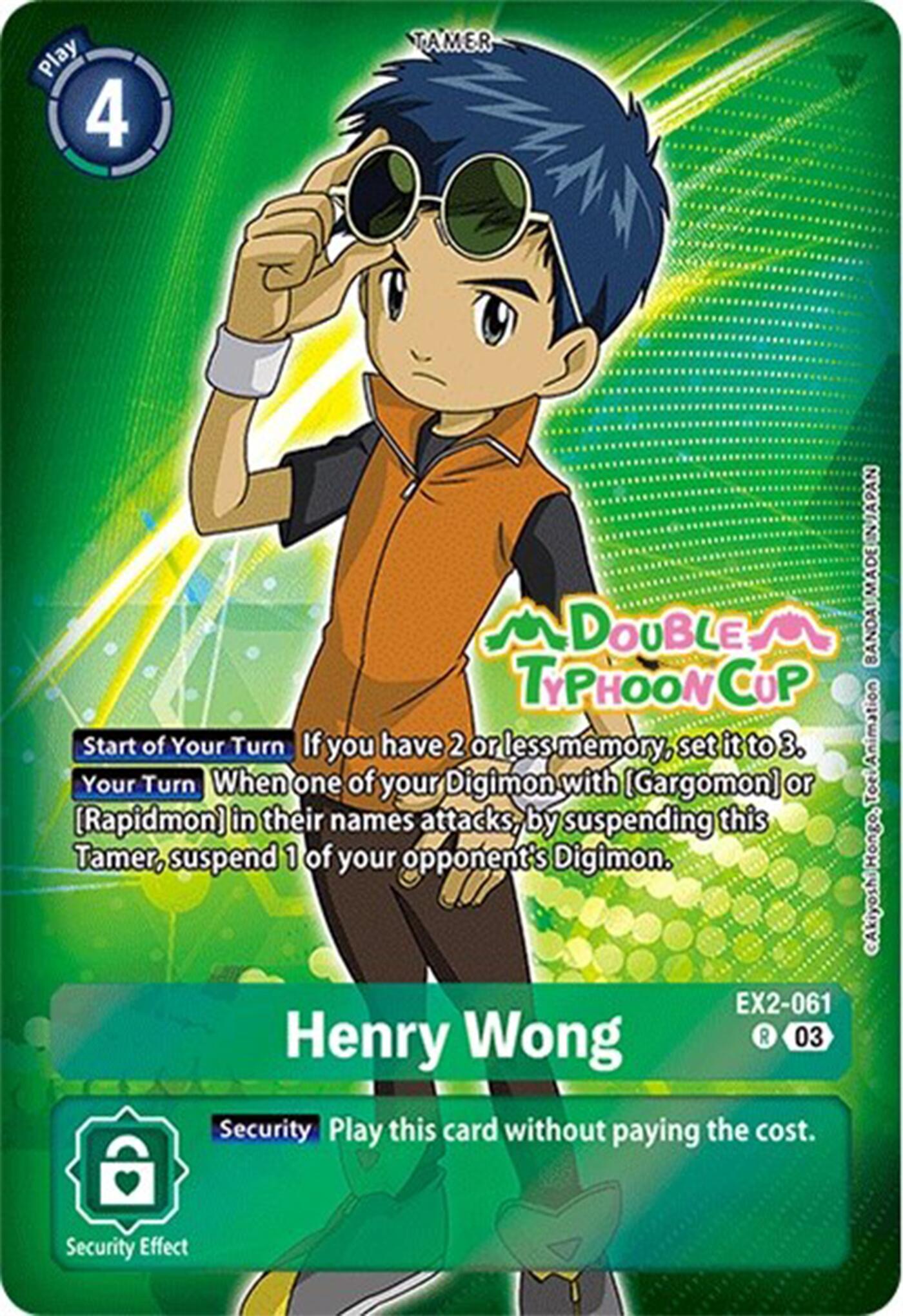 Henry Wong [EX2-061] (Reprint) [Starter Deck: Double Typhoon Advanced Deck Set Pre-Release Cards] | Shuffle n Cut Hobbies & Games