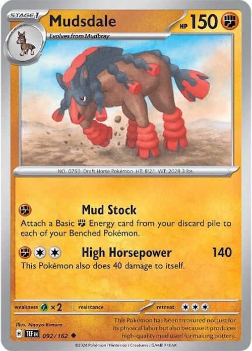 Mudsdale (092/162) [Scarlet & Violet: Temporal Forces] | Shuffle n Cut Hobbies & Games