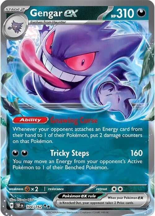 Gengar ex (104/162) [Scarlet & Violet: Temporal Forces] | Shuffle n Cut Hobbies & Games