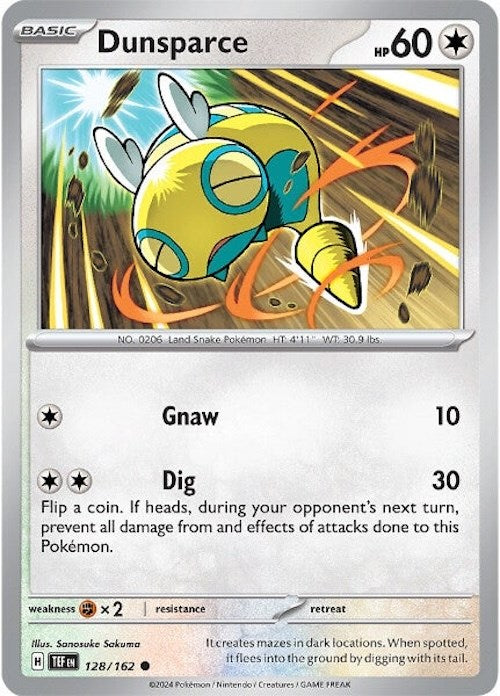 Dunsparce (128/162) [Scarlet & Violet: Temporal Forces] | Shuffle n Cut Hobbies & Games