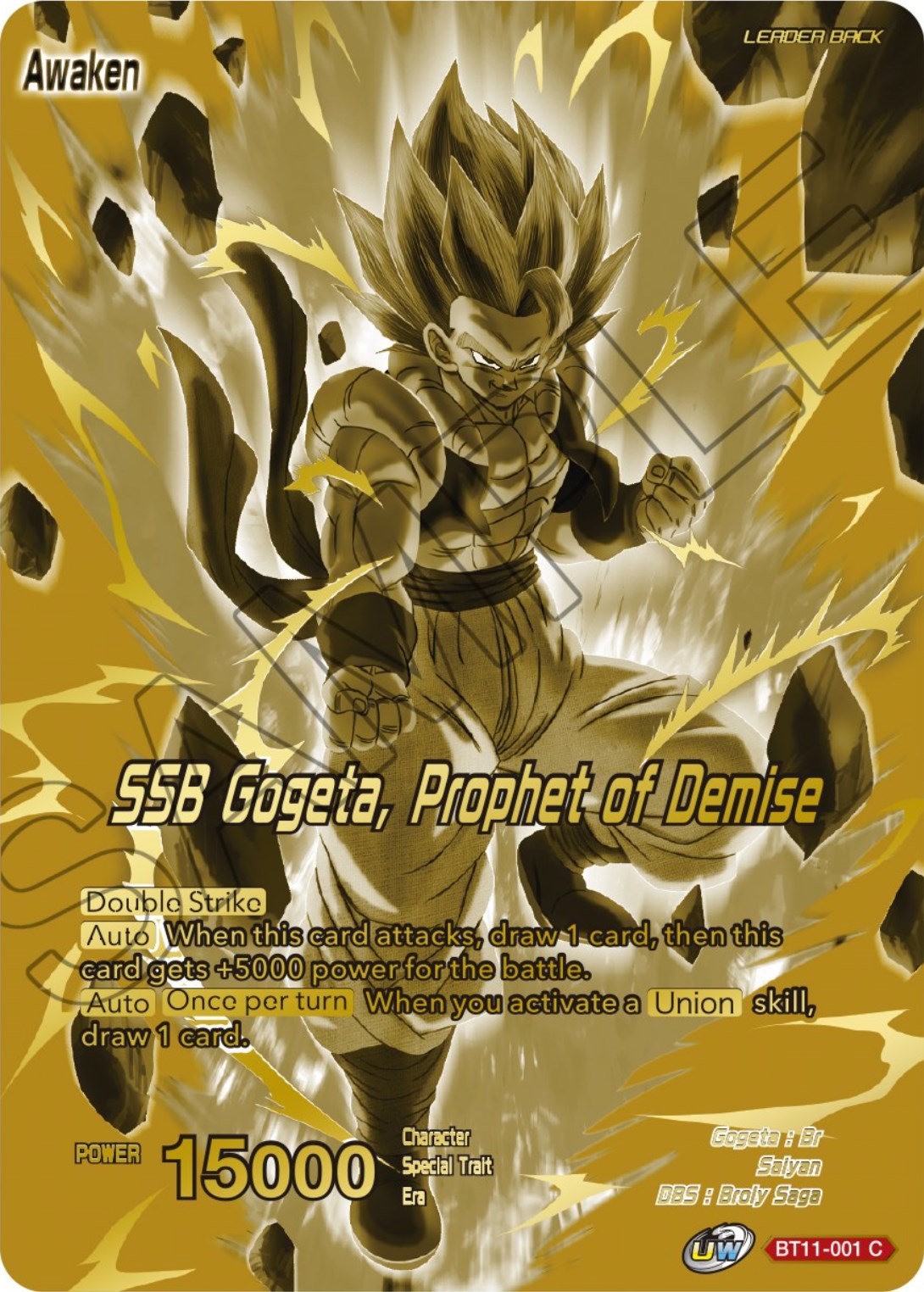 Gogeta // SSB Gogeta, Prophet of Demise (Championship Golden Card 2024 Vol.1) (BT11-001) [Tournament Promotion Cards] | Shuffle n Cut Hobbies & Games