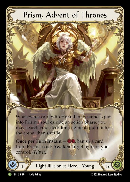 Prism, Advent of Thrones [HER111] (Promo)  Rainbow Foil | Shuffle n Cut Hobbies & Games