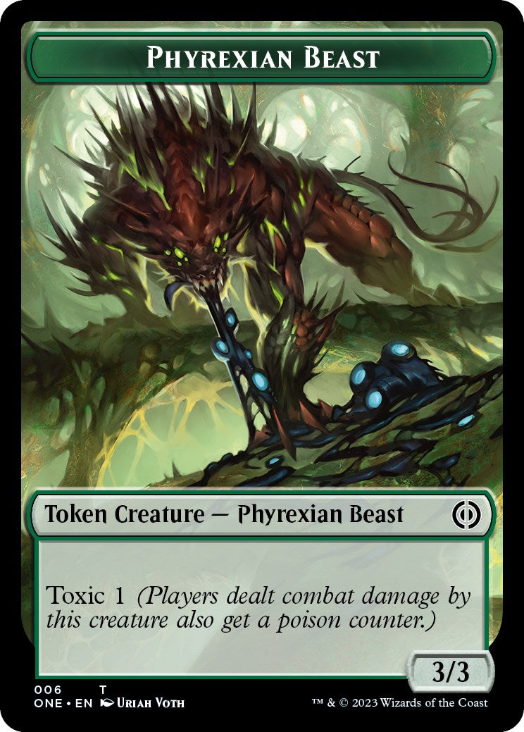 Phyrexian Mite (012) // Phyrexian Beast Double-Sided Token [Phyrexia: All Will Be One Tokens] | Shuffle n Cut Hobbies & Games