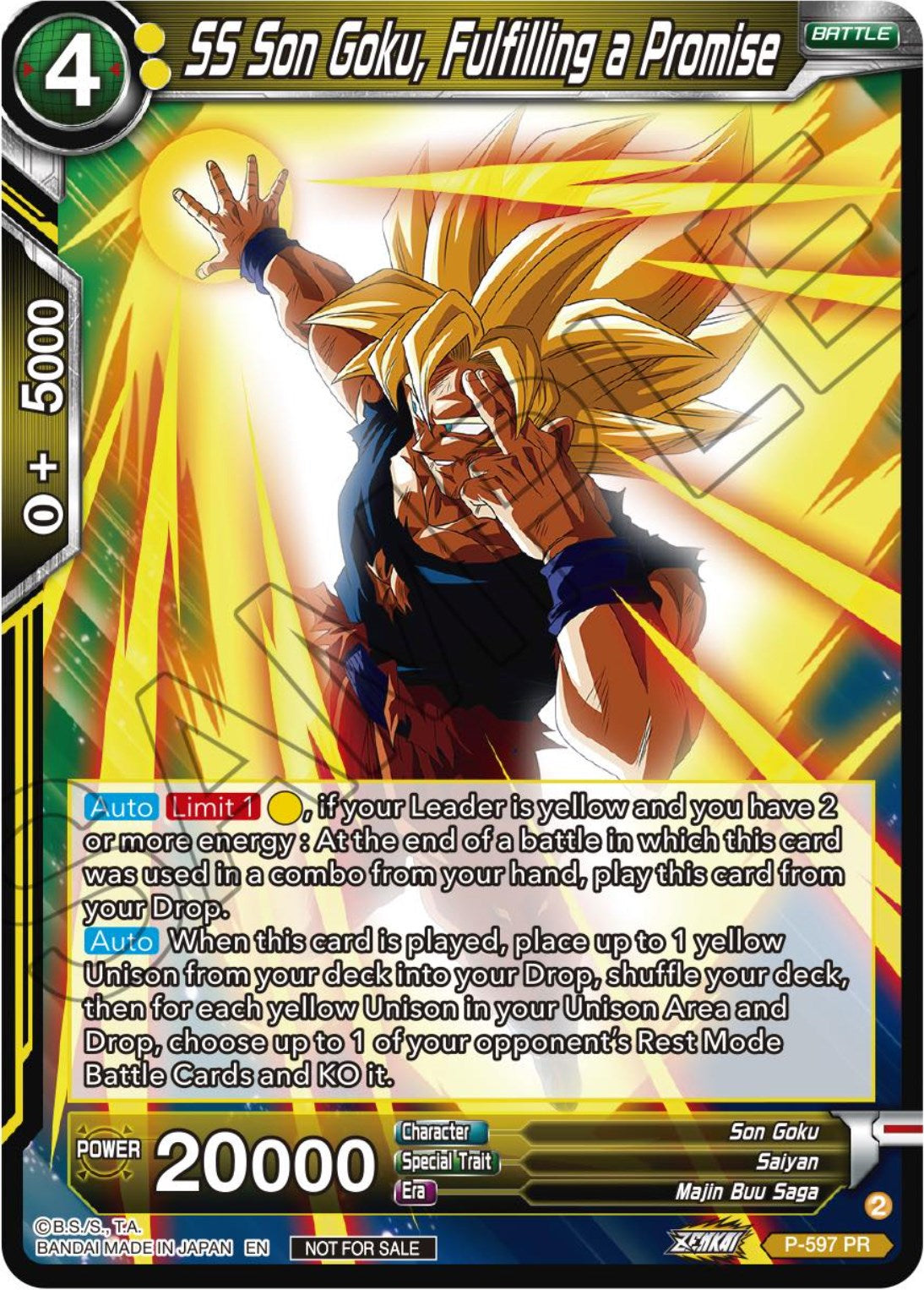 SS Son Goku, Fulfilling a Promise (Deluxe Pack 2024 Vol.1) (P-597) [Promotion Cards] | Shuffle n Cut Hobbies & Games