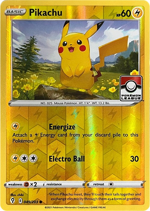 Pikachu (049/203) (2023 2024 League Promo) [League & Championship Cards] | Shuffle n Cut Hobbies & Games