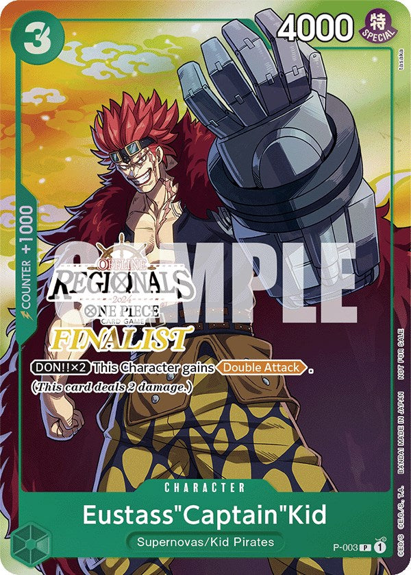 Eustass"Captain"Kid (Offline Regional 2024 Vol. 2) [Finalist] [One Piece Promotion Cards] | Shuffle n Cut Hobbies & Games