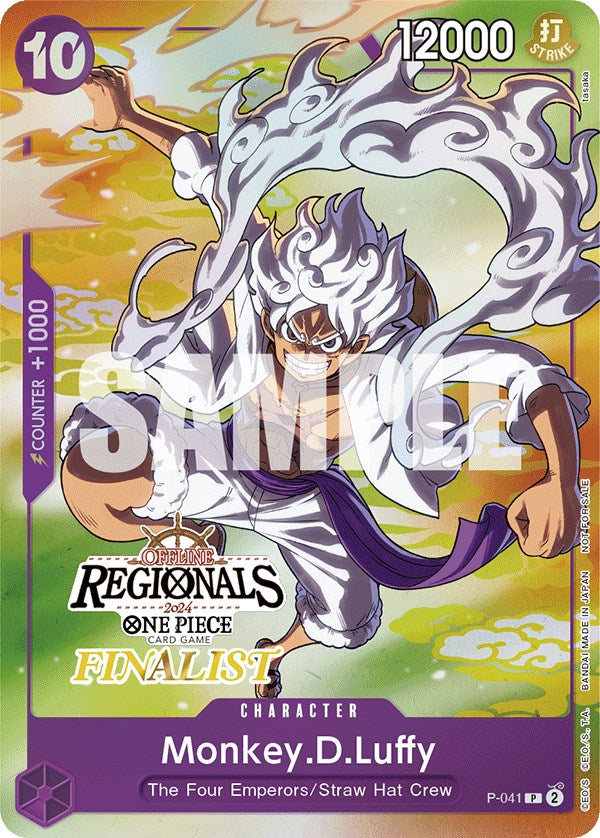 Monkey.D.Luffy (Offline Regional 2024 Vol. 2) [Finalist] [One Piece Promotion Cards] | Shuffle n Cut Hobbies & Games