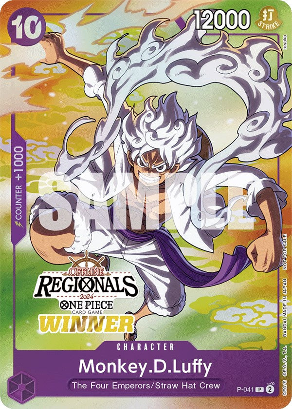 Monkey.D.Luffy (Offline Regional 2024 Vol. 2) [Winner] [One Piece Promotion Cards] | Shuffle n Cut Hobbies & Games