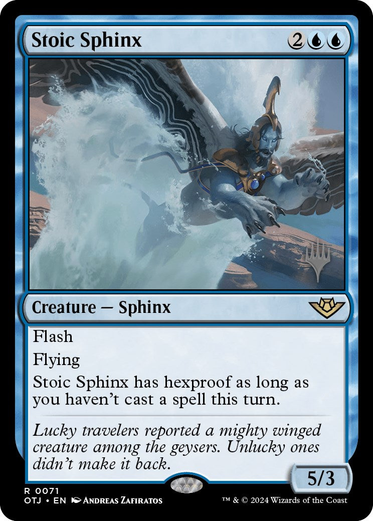 Stoic Sphinx (Promo Pack) [Outlaws of Thunder Junction Promos] | Shuffle n Cut Hobbies & Games