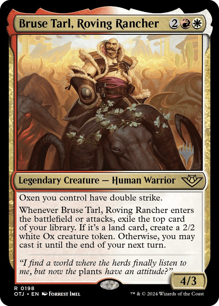 Bruse Tarl, Roving Rancher (Promo Pack) [Outlaws of Thunder Junction Promos] | Shuffle n Cut Hobbies & Games