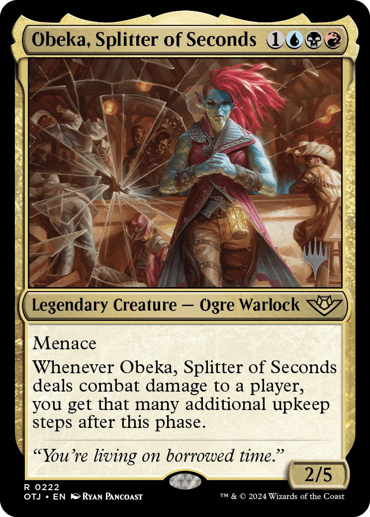 Obeka, Splitter of Seconds (Promo Pack) [Outlaws of Thunder Junction Promos] | Shuffle n Cut Hobbies & Games